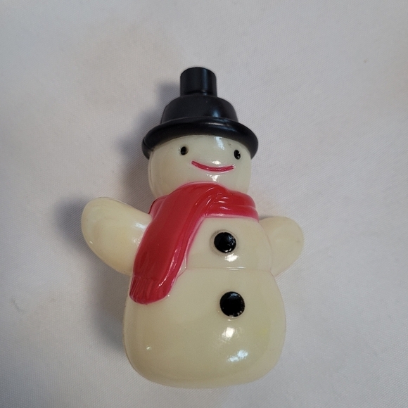 VTG Christmas Plastic Blow Mold Santa & Snowmen String Light Covers No Lights - Picture 5 of 8
